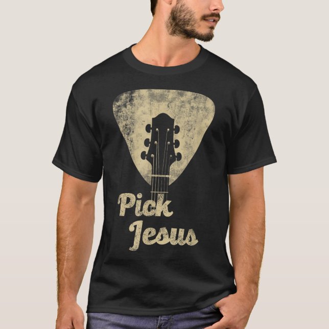 Camiseta Escolha Jesus - Pastor de Música - presente de Pás (Frente)