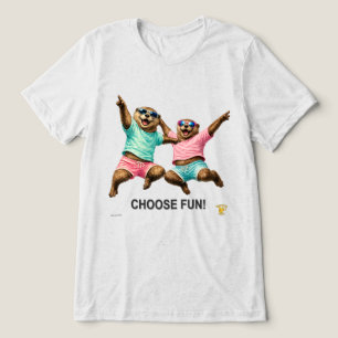 Camiseta Escolha o Duo de Lontras Divertidas