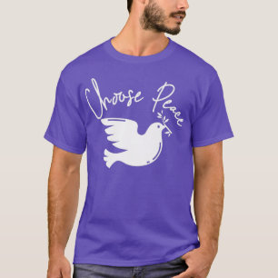 Camiseta Escolha o símbolo da bondade da Dove da Paz no Mun
