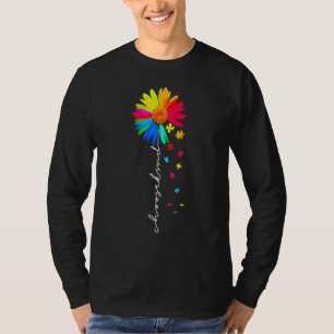 Camiseta Escolha o tipo de autismo Sensibilização do Arco-Í