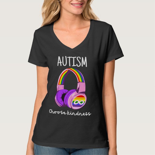 Camiseta Escolha o tipo de autismo Sensibilização Sunflower (Frente)