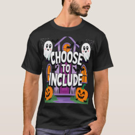 Camiseta Escolha para Incluir: Fantasma do Dia das Bruxas e