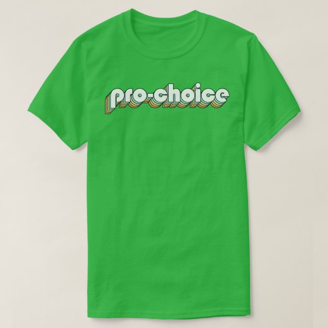 Camiseta Escolha Pro Retro Rainbow Tipografia Estilo Esmaec (Frente do Design)