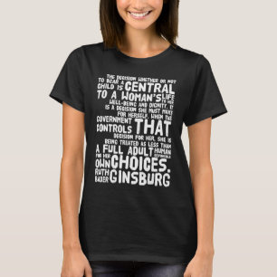 Camiseta Escolha Pró Vida Citação de Ruth Bader Ginsberg Re
