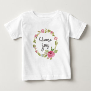 Camiseta Escolha rosas Pastel cor-de-rosa da alegria