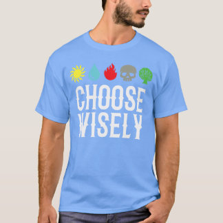 Camiseta Escolha Sabia Gamer Mana s Coleta Magia Engraçado