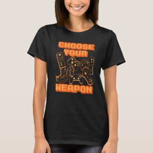 Camiseta Escolha seu Console de Controle de Vídeo de Arma G