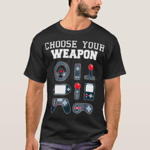 Camiseta Escolha seu Console de Jogos de Arma