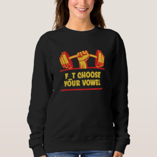 Camiseta Escolha Seu Vogal Exercício Divertido Humor Amigos