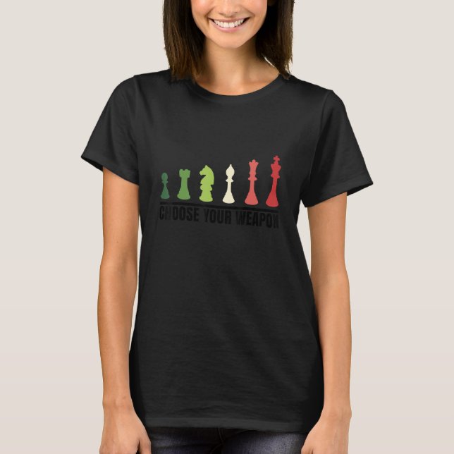 Camiseta Escolha seu xadrez de Arma_12 (Frente)