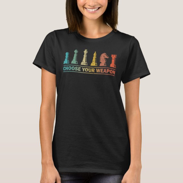 Camiseta Escolha Sua Arma Engraçado Presente Para O Amor De (Frente)