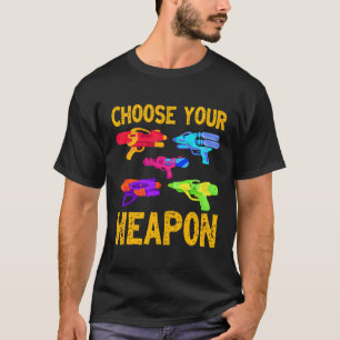 Camiseta Escolha Sua Arma Gun Água Passe Água Pano Pano