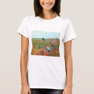 Camiseta Escolhendo Flores num Campo, Mary Cassatt