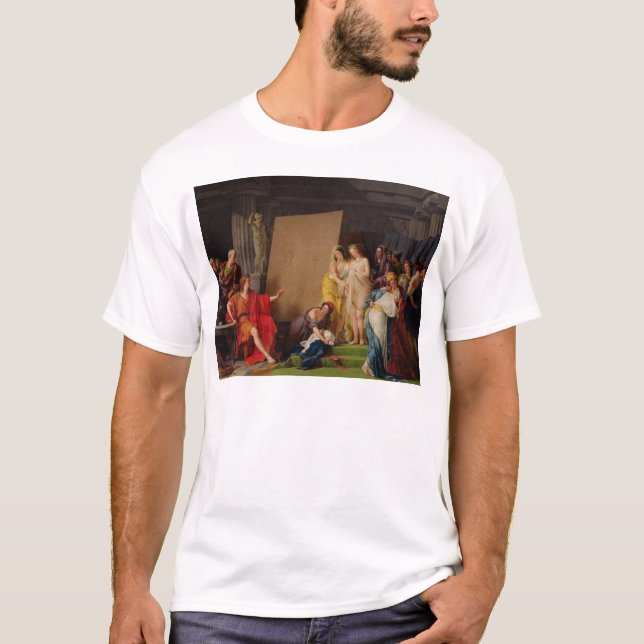 Camiseta Escolhendo modelos das mulheres bonitas de (Frente)