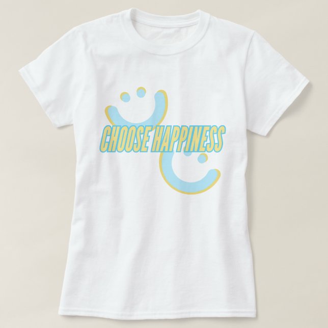 Camiseta Escolher felicidade | phozos (Frente do Design)