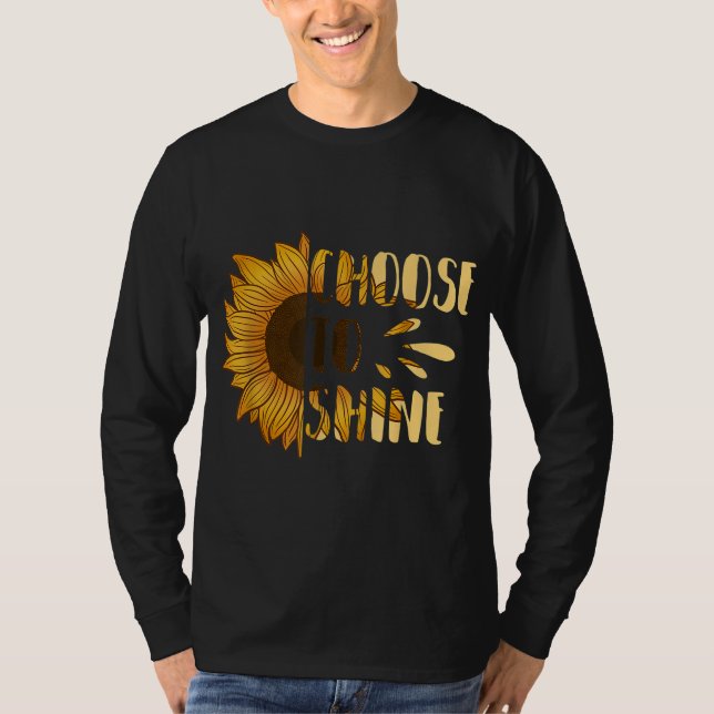 Camiseta Escolher Flor de Girassol Amarelo (Frente)