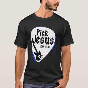 Camiseta Escolher Jesus Cristo Guitarrista Guitarrista Reli