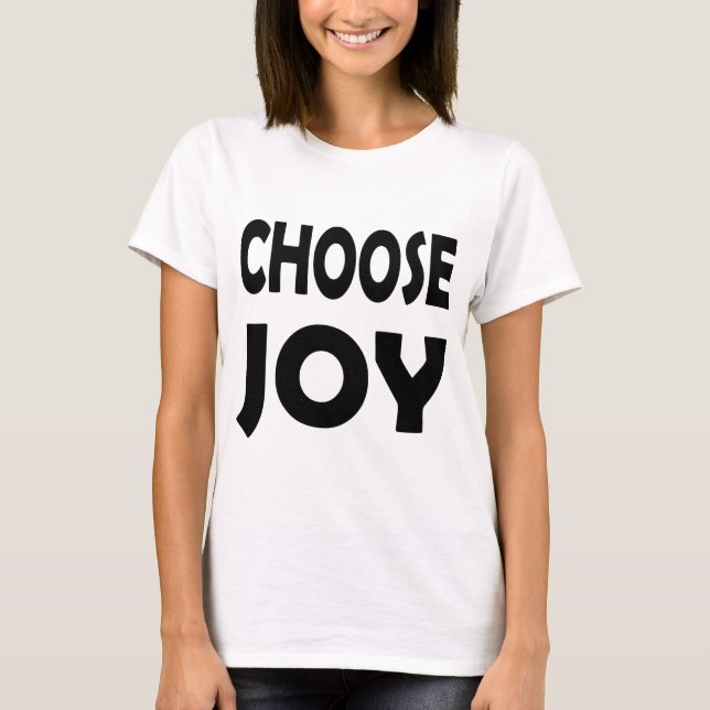 Camiseta Escolher Joy Daily | Felicidade Inspirativa (Frente)