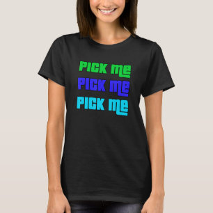 Camiseta Escolher-me Jogo Show Colorida de Árvore Azul Cont