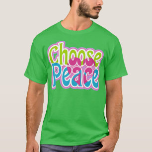 Camiseta Escolher o símbolo de paz com coração