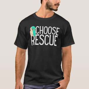 Camiseta Escolher Resgate é um entusiasta animal é um dedic