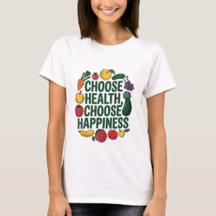 Camiseta Escolher Saúde Escolher Cotações Motivacionais Fel