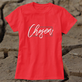 Camiseta Escolhido 1 Peter 9:2 Verso da Bíblia