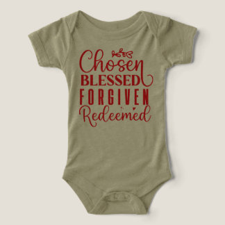 Camiseta Escolhido Abençoado Perdoado Redimido Fé