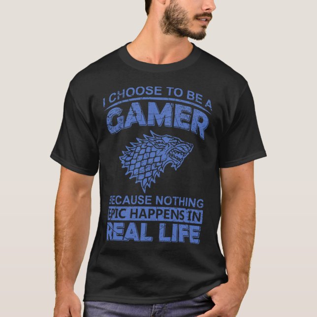 Camiseta Escolho Ser Um Jogador Porque Nada De Epic Acontec (Frente)