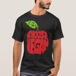 Camiseta Escolho Vegan - Tipografia Apple