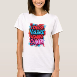 Camiseta Escolho Violência Contra Cancer