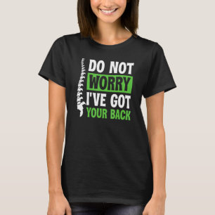 Camiseta Escoliose Anatomia da Coluna Verde Ribbons Escolio