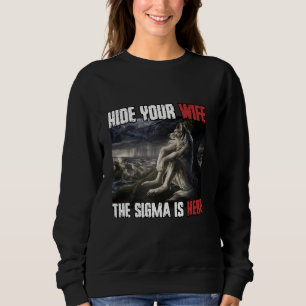 Camiseta Esconda Sua Esposa O Sigma Está Aqui Um Lobisomem