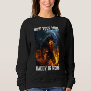 Camiseta Esconda Sua Mãe Pai Está Aqui O Lobisomem Memória 