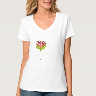 Camiseta esconde-esconde coração