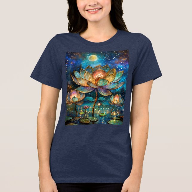 Camiseta Escondidas Flores de Vidro Lotus à Lua (Frente)