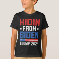 Escondido De Biden Kids Men Trump 2024 Engraçado A