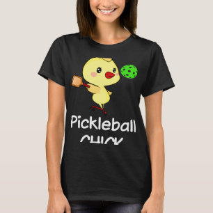 Camiseta Escopa de Escopa de Pintinho de Pickleball das Mul