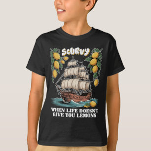 Camiseta Escorbuto Quando a Vida Não Lhe Dá Limões Fruta En