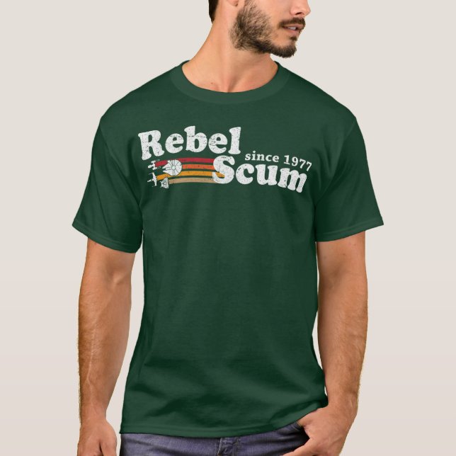 Camiseta Escória rebelde desde 1977 engraçado (Frente)