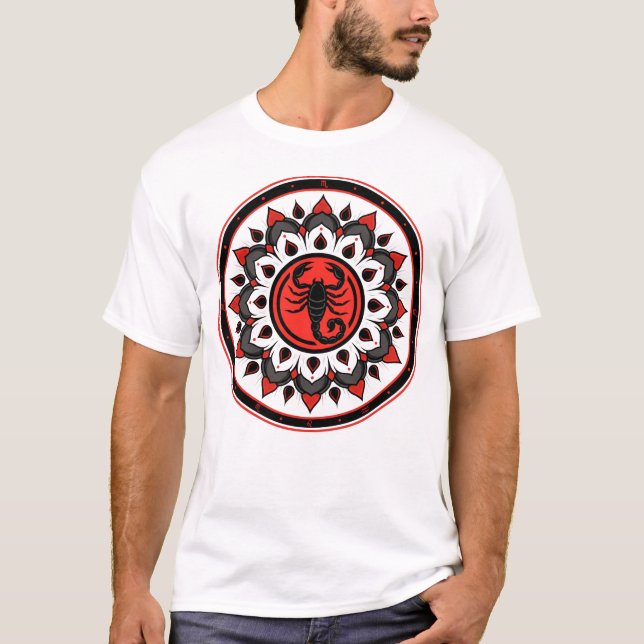 Camiseta Escorpião 2026 Fênix Zodíaco Mandala – Poder & Pro (Frente)