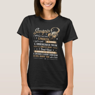 Camiseta Escorpião Astrologia de aniversário Zodiac Sinal H