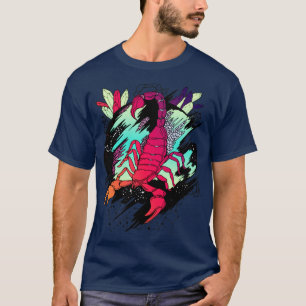 Camiseta Escorpião Cósmico Vermelho Azul