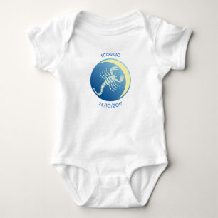 Camiseta Escorpião da veste do bebê do sinal da estrela