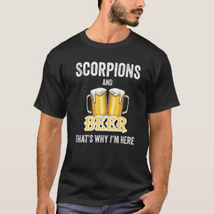 Camiseta Escorpiões e Cerveja É por isso que estou aqui