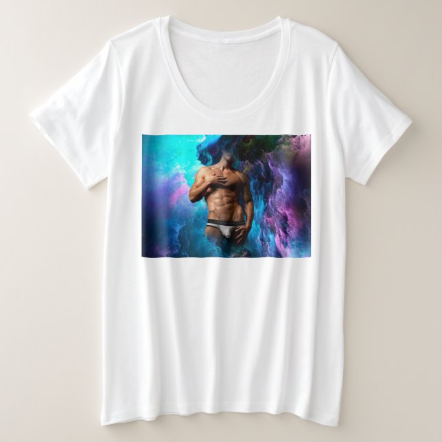 Camiseta EscorregadioJoe muscular roupa interior vibrante (Frente do Design)