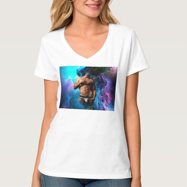 Camiseta EscorregadioJoe muscular roupa interior vibrante (Frente)