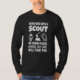Camiseta Escoteiro Citação Nunca Brinque Com Um Escoteiro