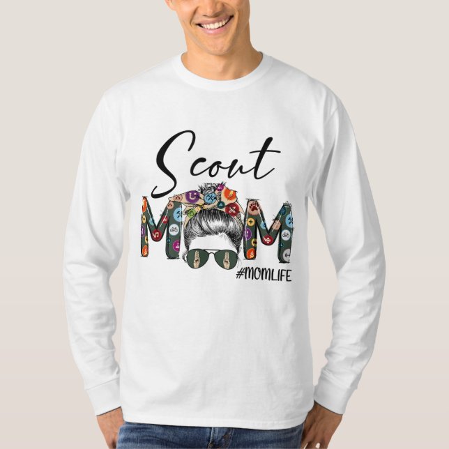 Camiseta Escoteiro da Mãe A vida do Cabelo Maluco da Mãe (Frente)