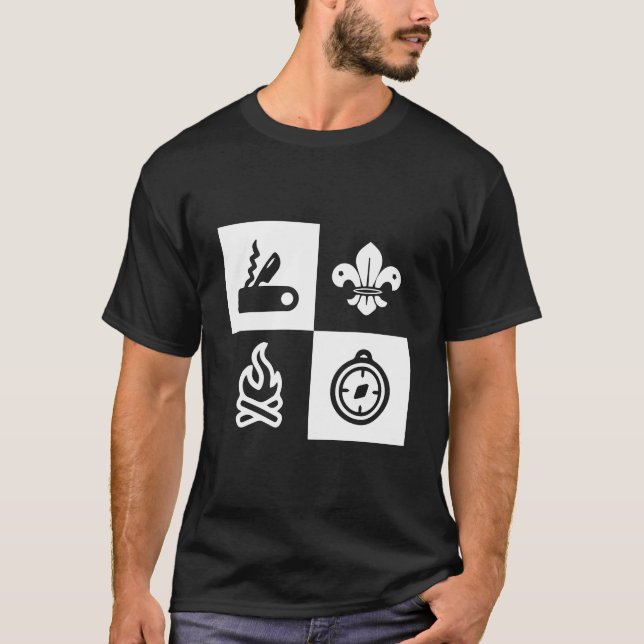 Camiseta Escoteiro do Fleur de lis Scouting Camfire (Frente)